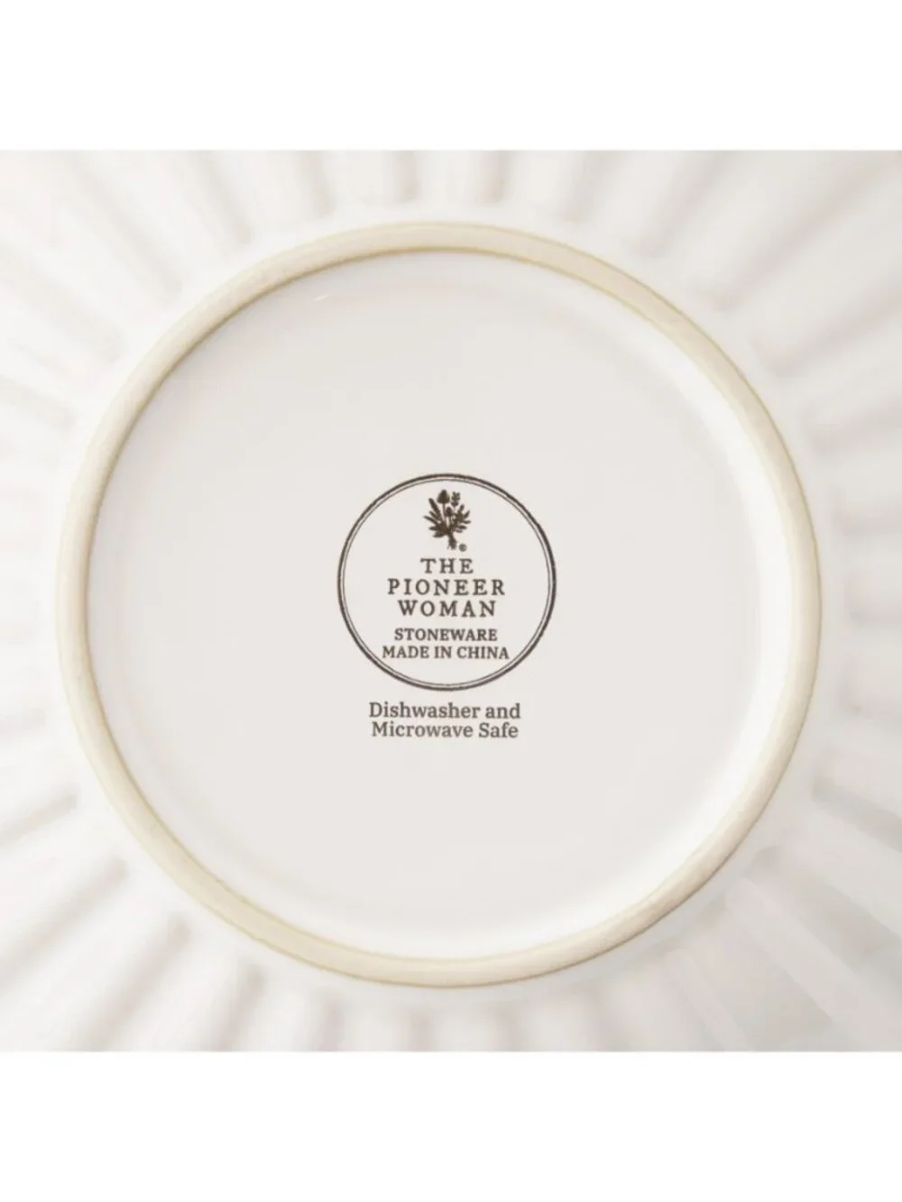 The Pioneer Woman Home Cream 4 Set Colette 100% Stoneware Round Dinner Bowls